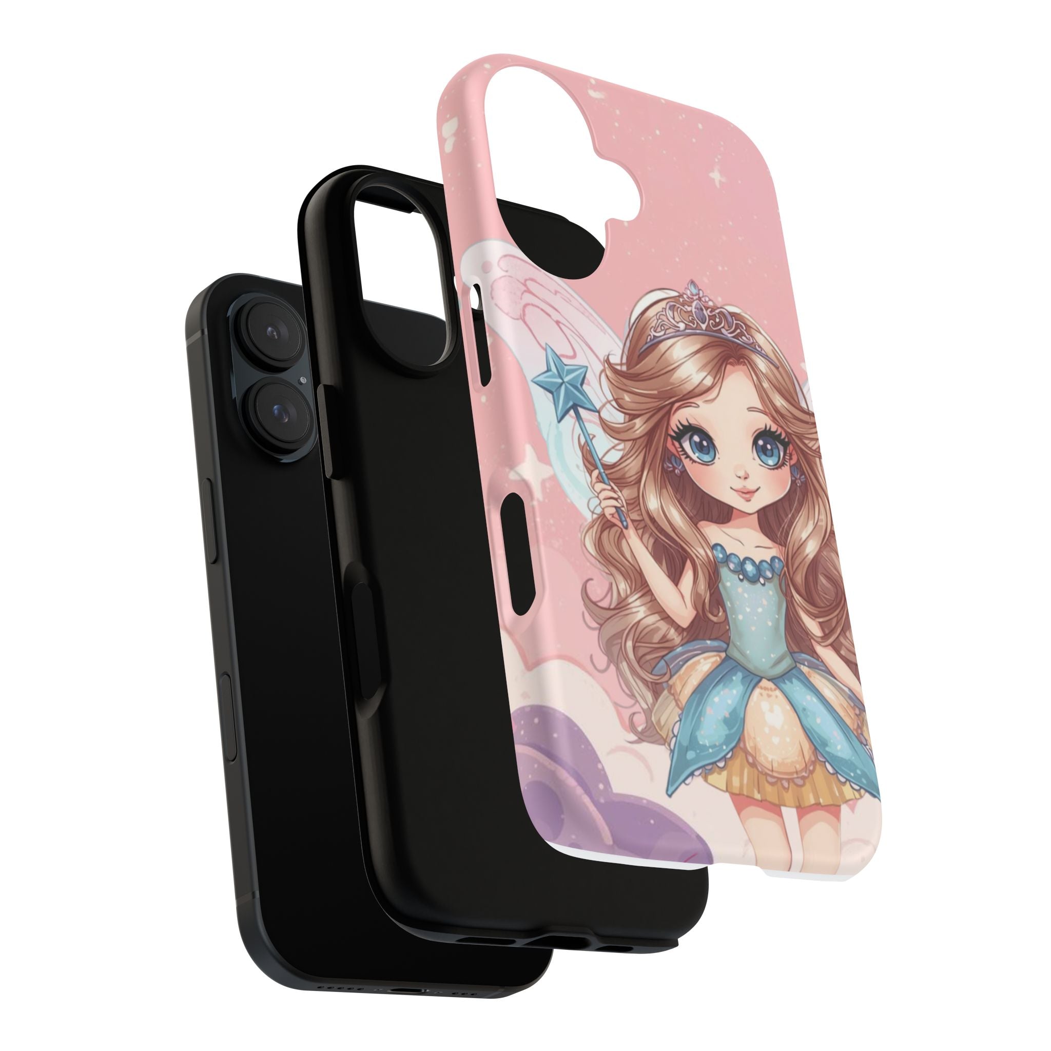 Cute Cupcake Fairy Phone Case — Pink Princess Tough Case for Girls