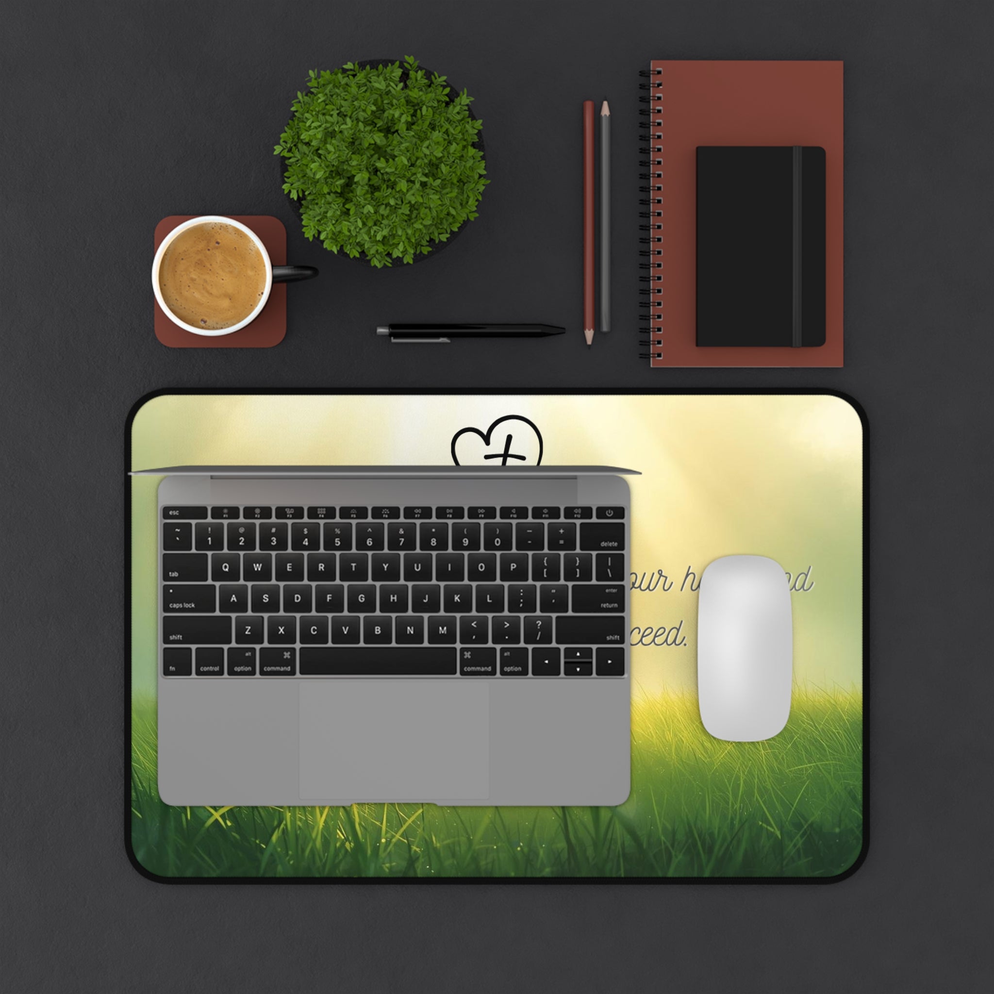 Inspirational Desk Mat — Faith Prayer Desk Mat for Laptop