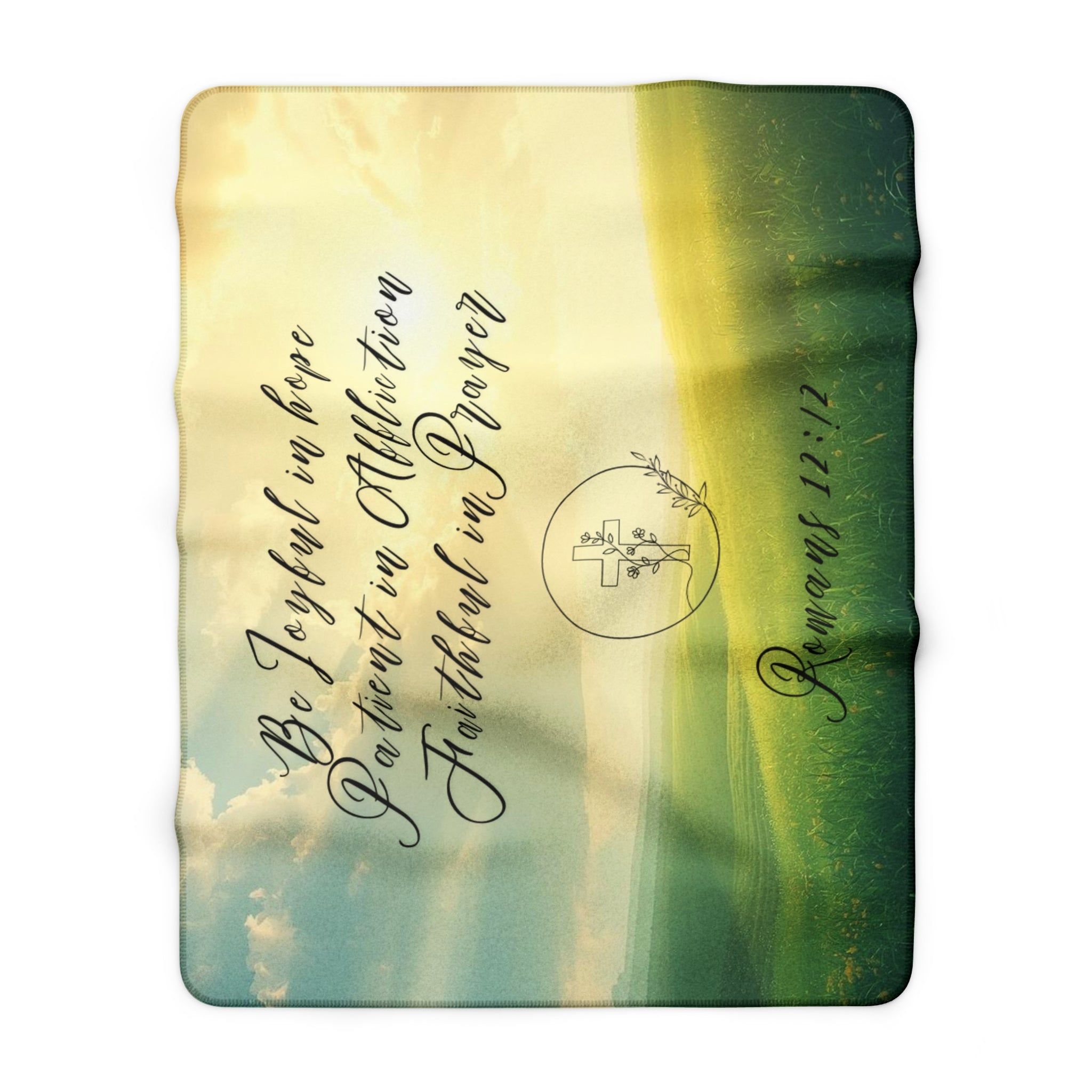 Sherpa Blanket with Scripture – Faith, Hope & Prayer Cozy Throw