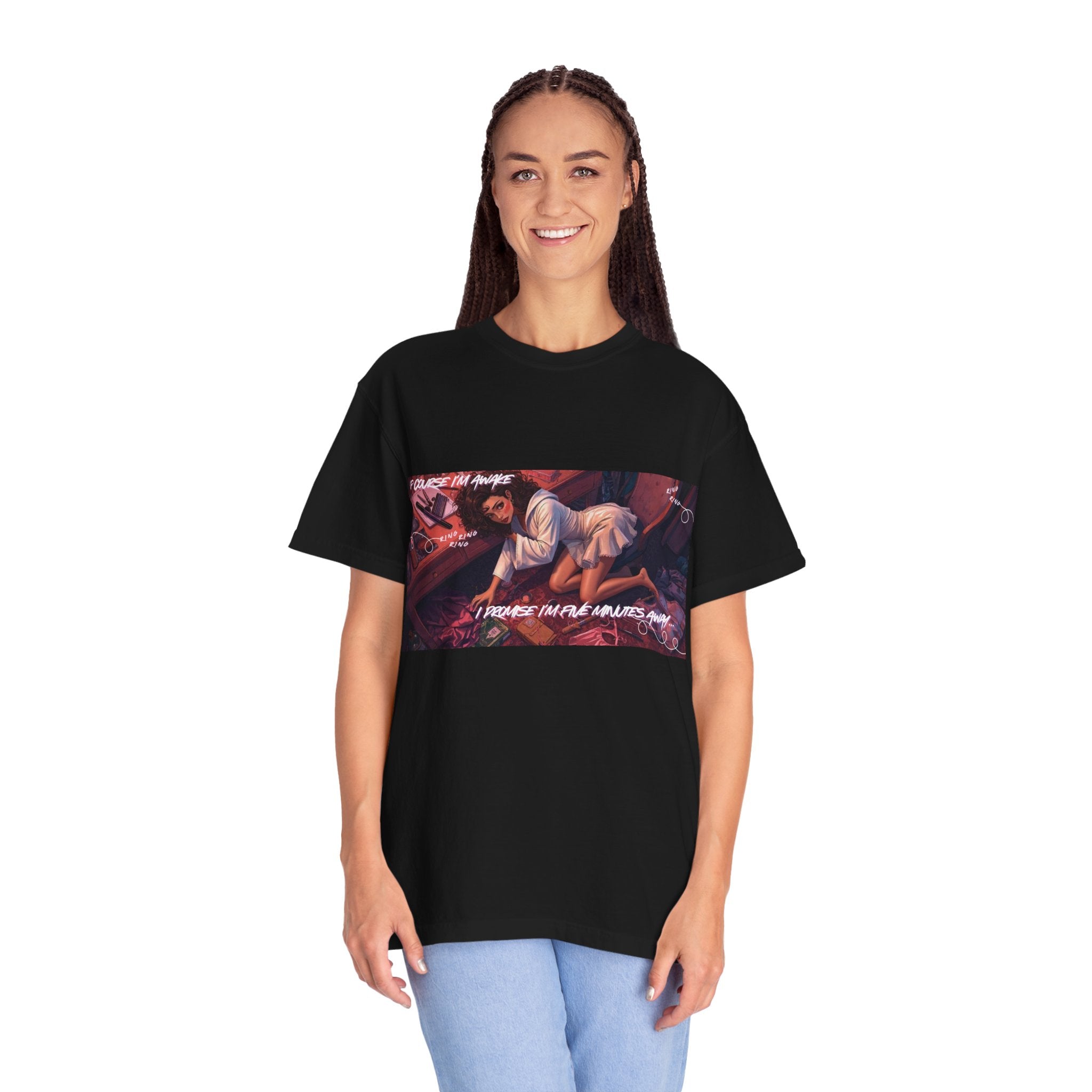 Popular Girl Getting Ready at Her Makeup Vanity - Cozy Night In Hoodie – Retro City Aesthetic Vibes Graphic Hoodie - Comics Style - Anime Noir Graphic T-Shirt