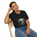 Fated Knight and His Princess; Romantic Forest Illustration T-Shirt — Vintage Moonlight Couple Design