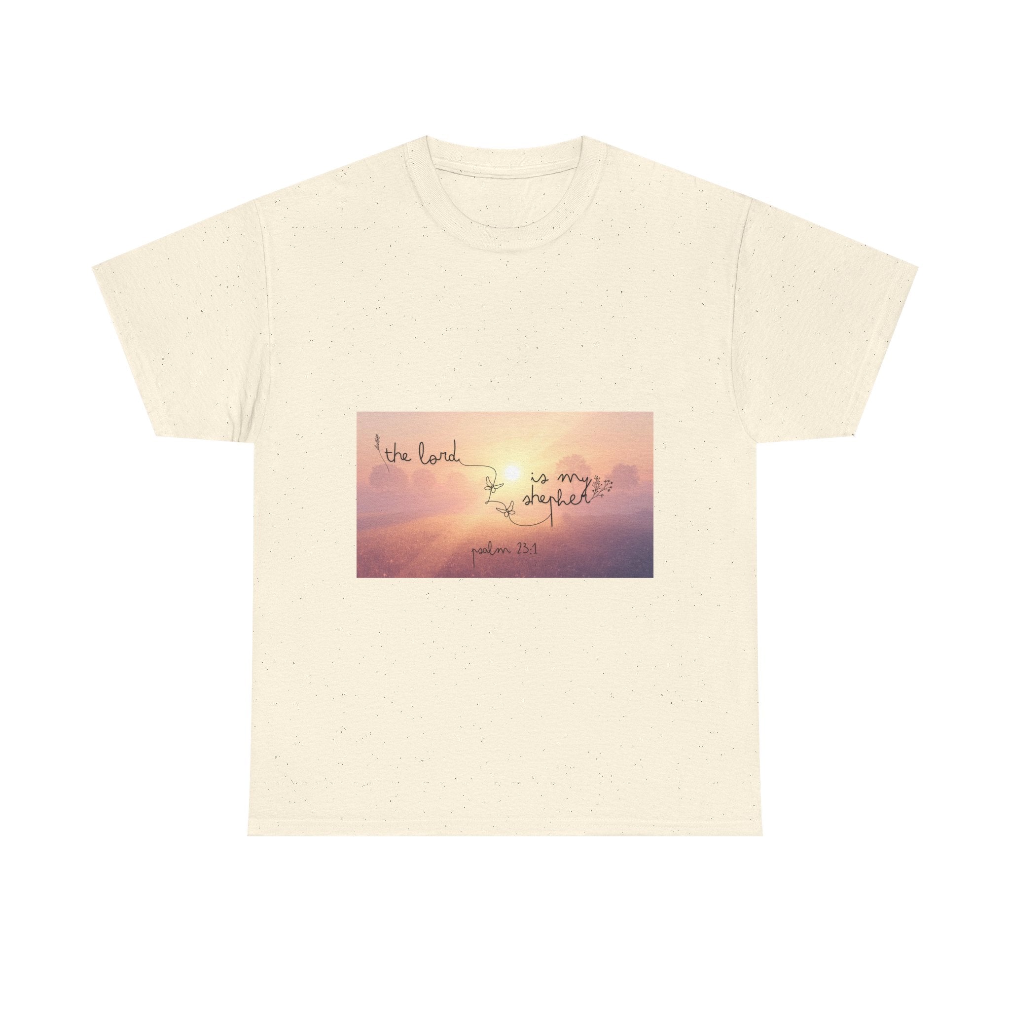 Faith T-Shirt - "The Lord is my Shepherd" Sunset Graphic Tee