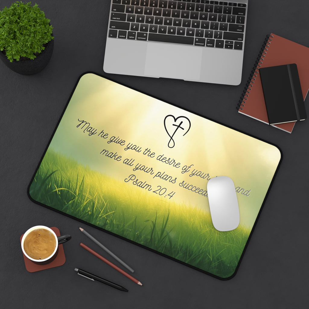 Inspirational Desk Mat — Faith Prayer Desk Mat for Laptop