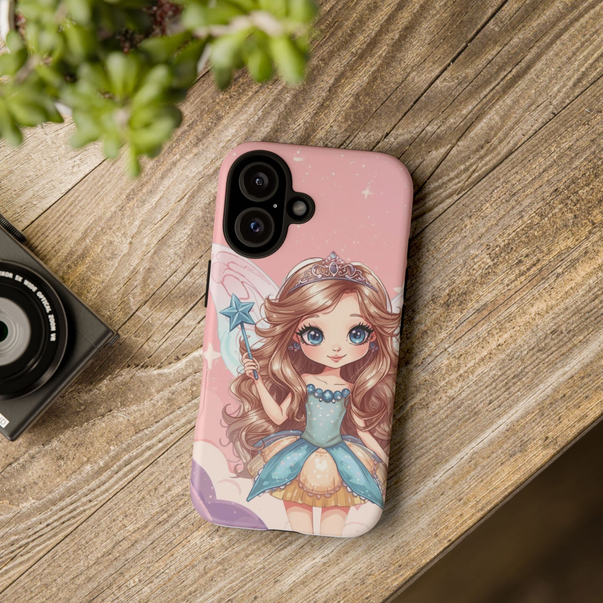 Cute Cupcake Fairy Phone Case — Pink Princess Tough Case for Girls