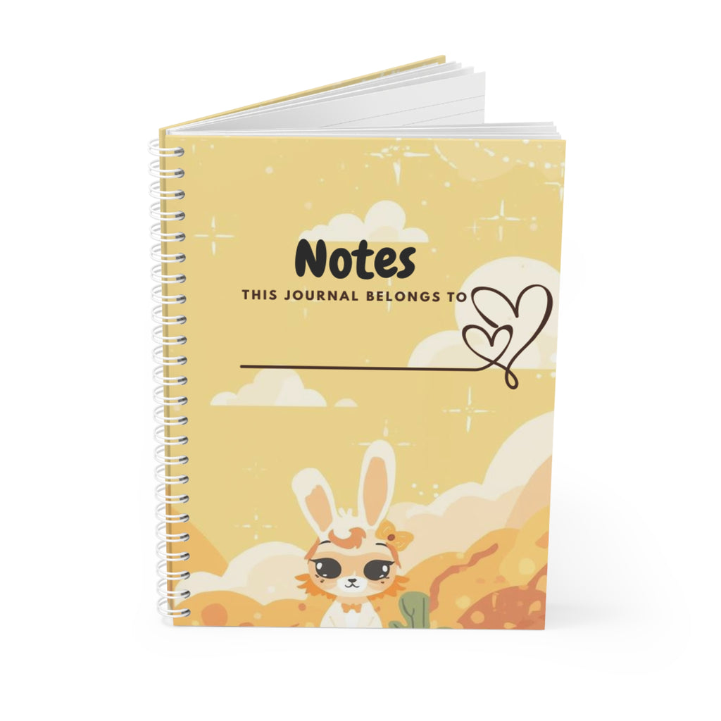 Cute Easter Bunny Notes Spiral Notebook — Journal for Kids & Teens