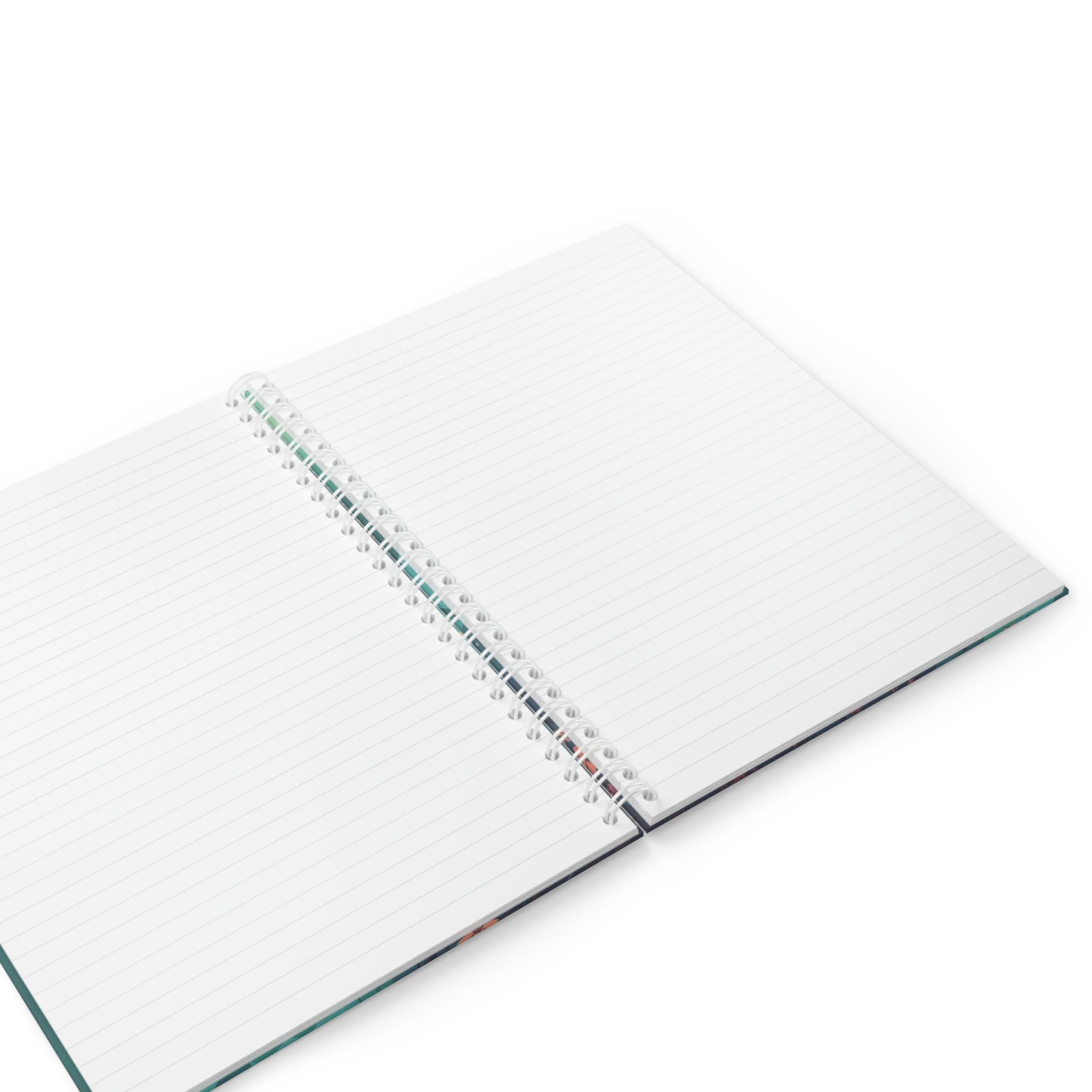 Spiral Notebook — 'Notes: Tell Your Story' Teal Stars and Feather Dream Journal