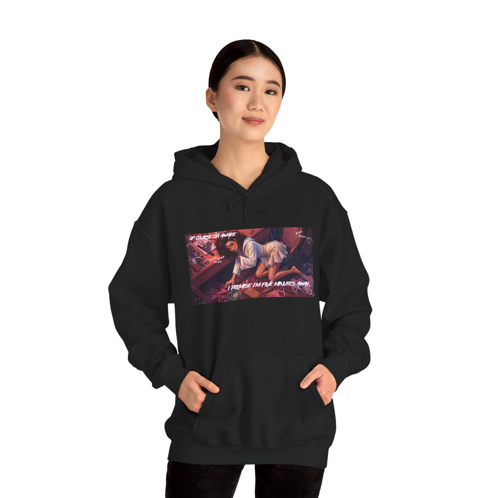 Popular Girl Getting Ready at Her Makeup Vanity - Cozy Night In Hoodie – Retro City Aesthetic Vibes Graphic Hoodie - Comics Style