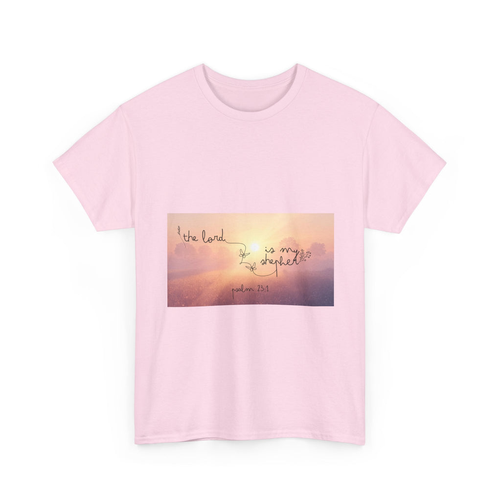 Faith T-Shirt - "The Lord is my Shepherd" Sunset Graphic Tee