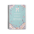 Notebook — Pastel Bubble Quote Spiral Journal ("Bubbles? Bubbles. Absolutely the Answer")