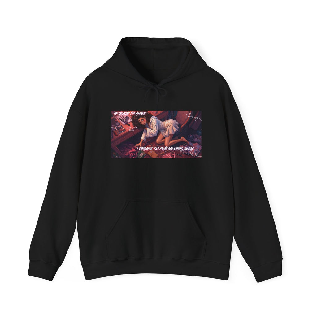 Popular Girl Getting Ready at Her Makeup Vanity - Cozy Night In Hoodie – Retro City Aesthetic Vibes Graphic Hoodie - Comics Style