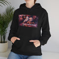 Popular Girl Getting Ready at Her Makeup Vanity - Cozy Night In Hoodie – Retro City Aesthetic Vibes Graphic Hoodie - Comics Style