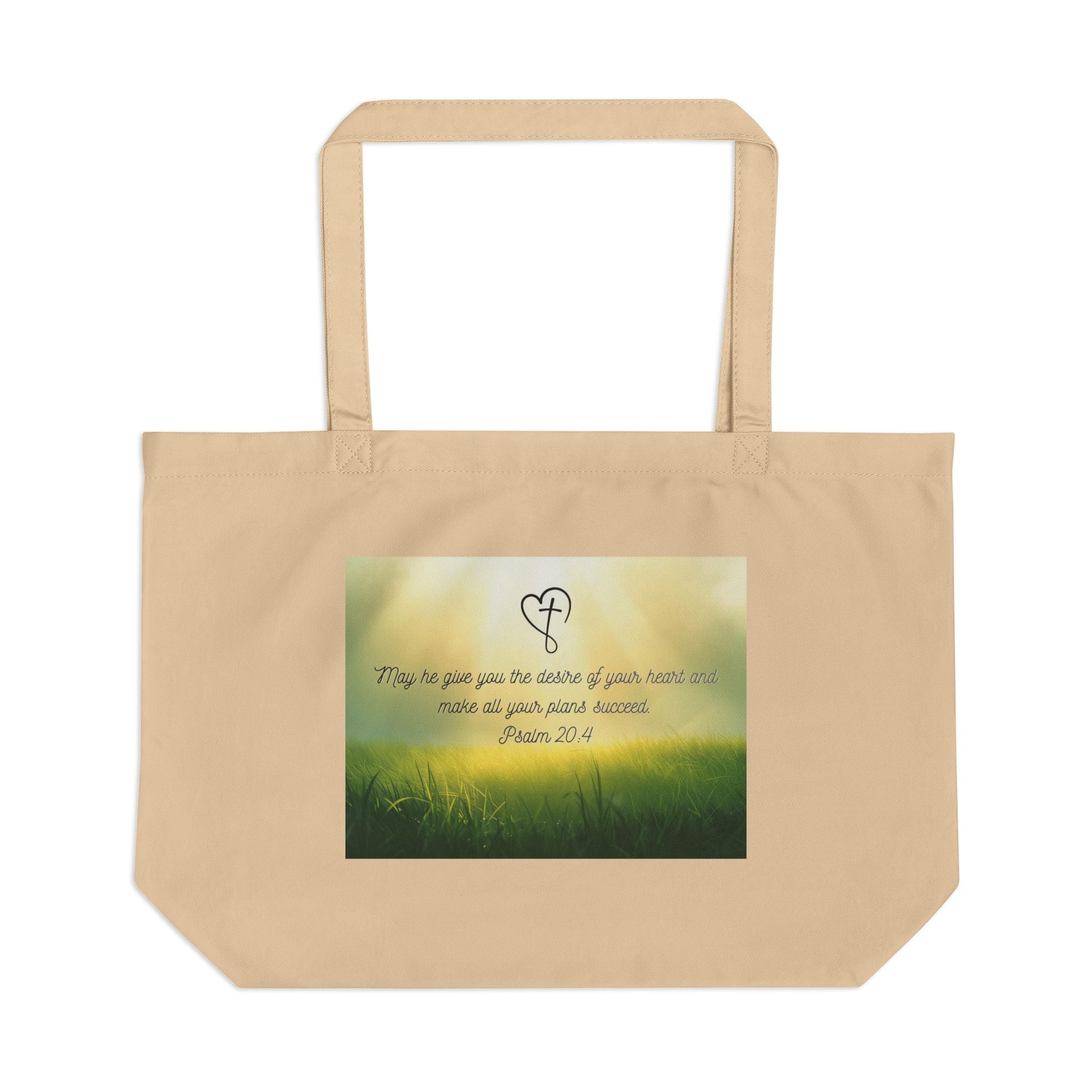 Inspirational Large Eco Tote Bag — Faith-Based Scripture Tote
