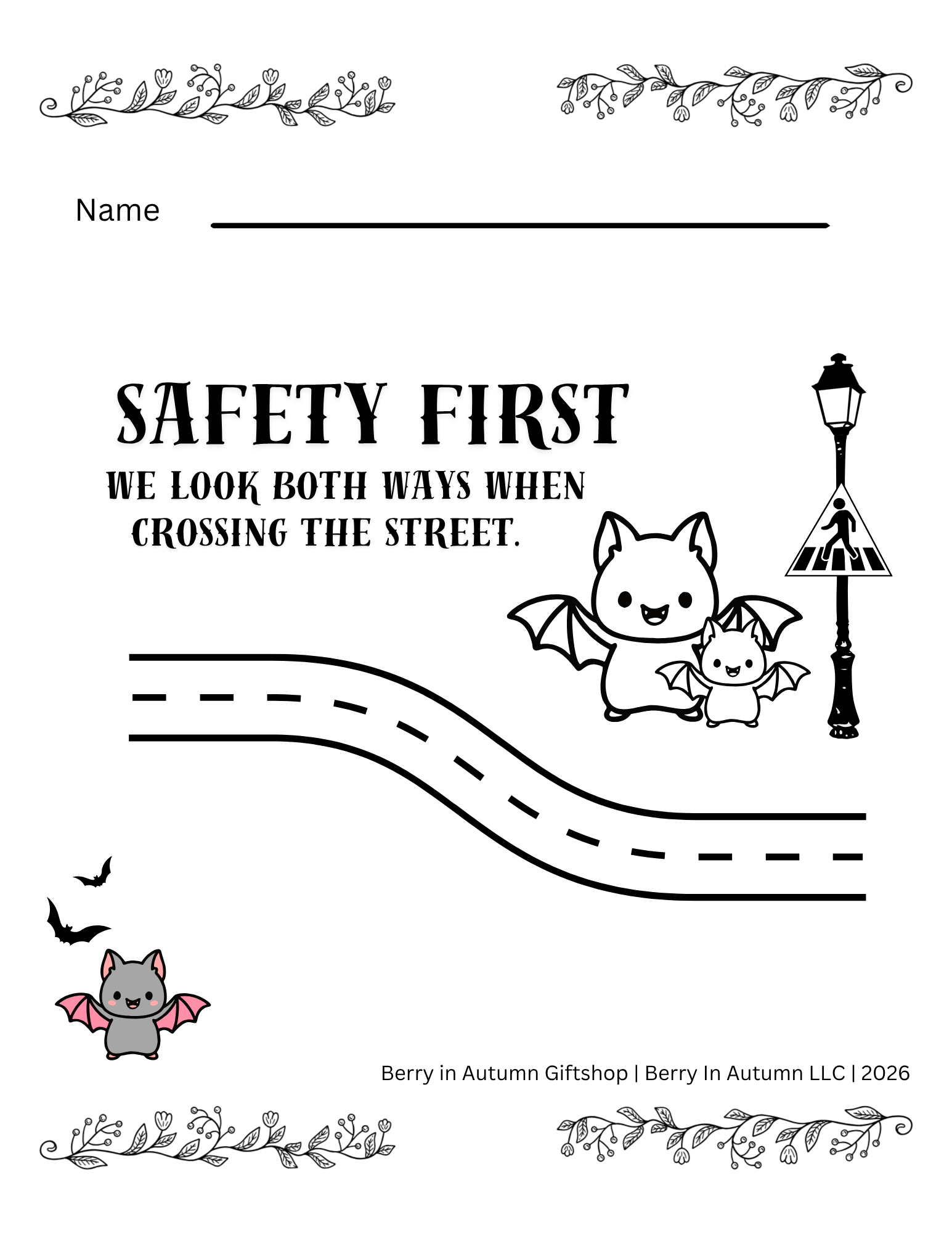 Baby Bat’s First Activity Book | ABCs, Shapes, Safety & Kind Words | Physical and eBook Available for Purchase