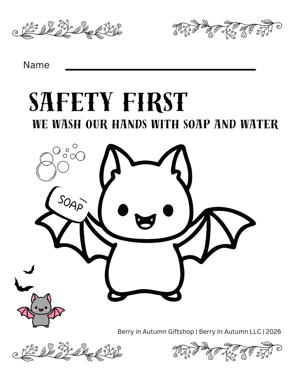 Baby Bat’s First Activity Book | ABCs, Shapes, Safety & Kind Words | Physical and eBook Available for Purchase