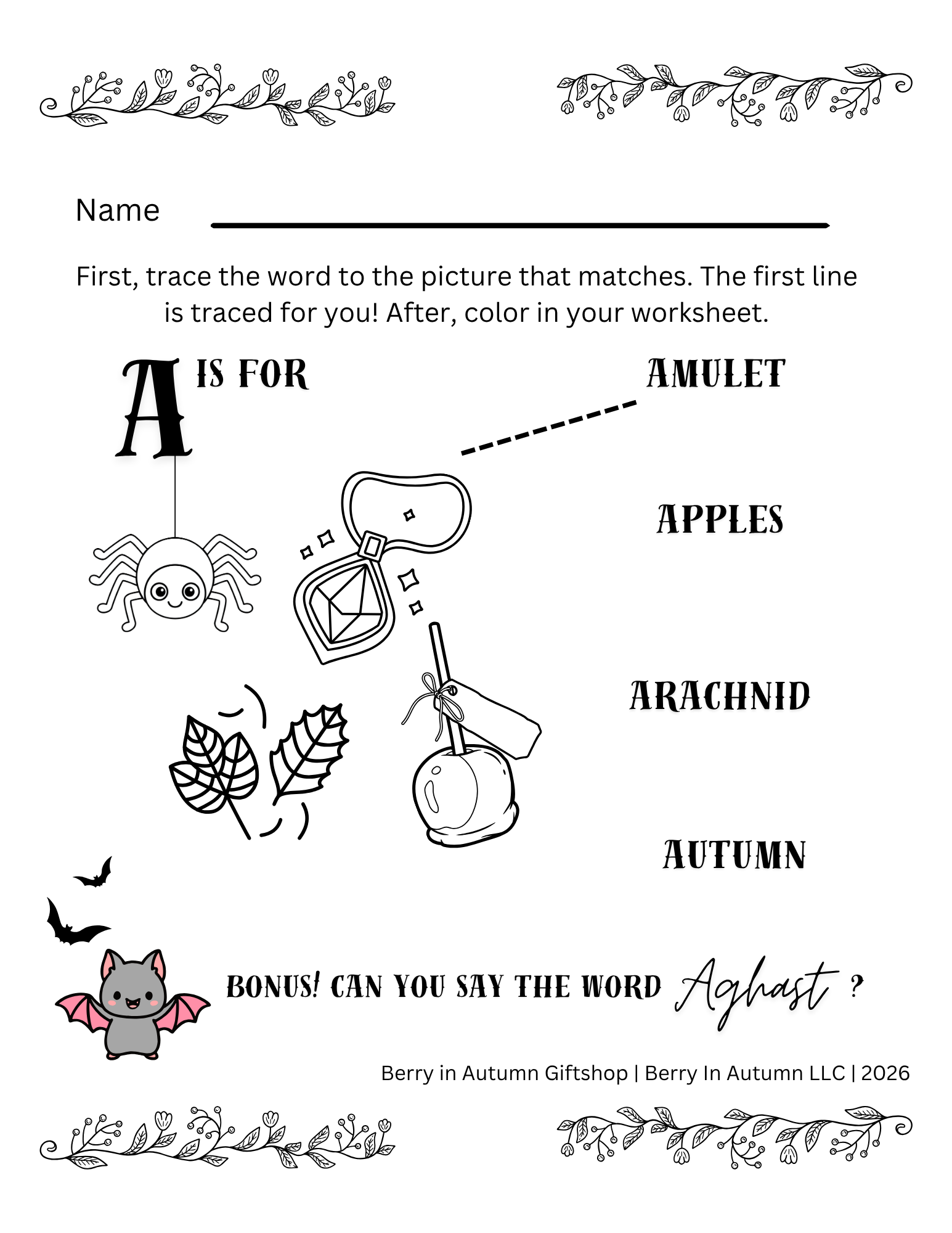 Baby Bat’s First Activity Book | ABCs, Shapes, Safety & Kind Words | Physical and eBook Available for Purchase